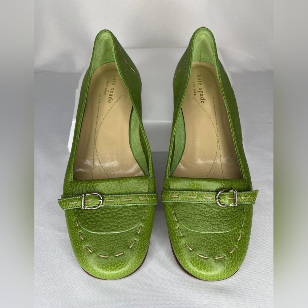 KATE SPADE* Camelia Loafer w stitch detail buckle accent leather upper/sole 7.5